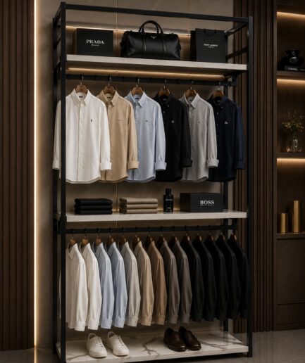 Adjustable & Portable Multiple Shelf & Hanging Rack