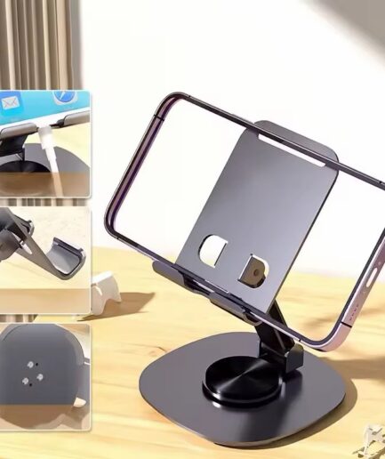 360° Rotation Adjustable Height Folding Multi-Functional Phone Holder