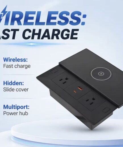 Premium TableTop Socket with Wirless Charging